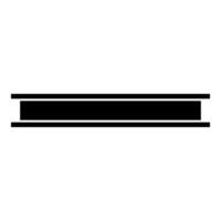 Steel beam I-beam icon black color vector illustration image flat style
