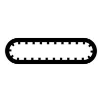Strap for engine toothed belt for gear cambelt timing gas distribution mechanism icon black color vector illustration image flat style
