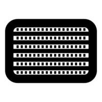 coche radiador vehículo Servicio coche partes detalle concepto icono negro color vector ilustración imagen plano estilo