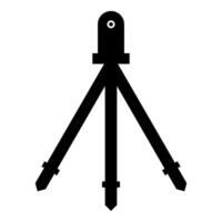 Laser level tool measure building on tripod engineering equipment device for builder construction tool icon black color vector illustration image flat style