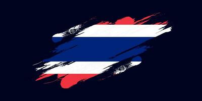 Thailand Flag Brushstroke Concept on Black Background vector