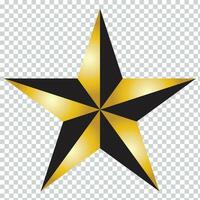 Golden Star - 3d render vector