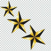 dorado estrella - 3d hacer vector