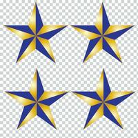 Golden Star - 3d render vector