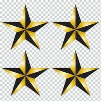 Golden Star - 3d render vector