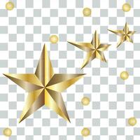 Golden Star - 3d render vector