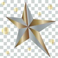 Golden Star - 3d render vector