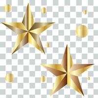 Golden Star - 3d render vector