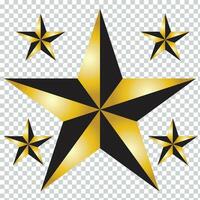 dorado estrella - 3d hacer vector