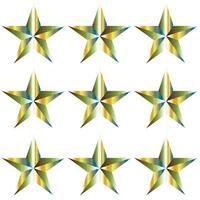 Golden Star - 3d render vector