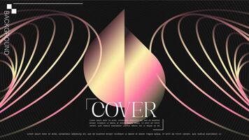 Wallpaper background gold gradient leaf abstract creative cover page design. Vector illustration. luxurious and simplicity style