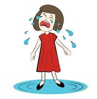 A woman is crying vector