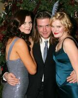 EXCLUSIVE Heather Tom Brother David Tom and sister Nicholle Tom at Heather Toms Annual Christmas Party at her home in Glendale CA on December 13 2008     EXCLUSIVE photo