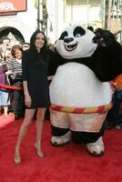 Angelina Jolie arriving at the Kung Fu Panda  Secrets of the Furious Five DVD Debut at Gaumans Chinese Theater in Los Angeles CA on November 9 2008 photo