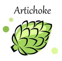 Artichoke on a white background vector