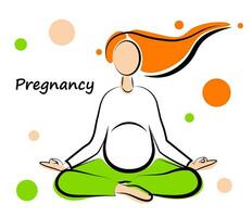 Yoga for pregnant women vector