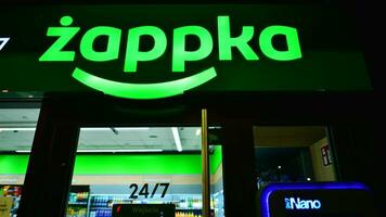 Warsaw, Poland. 12 June 2022. Autonomous Zappka Nano store supported by artificial intelligence. An innovative concept that allows you to quickly shop without cashiers, queues or cash. photo