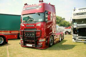 Whitchurch in the UK in JUne 2023. A view of a Truck at a Truck Show in Whitchurch Shropshire photo