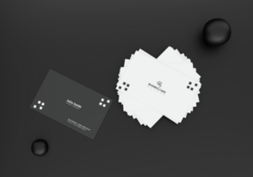 Business card mockup with black background psd