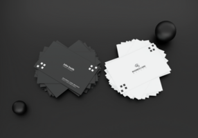 Business card mockup with black background psd