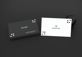 Business card mockup with black background psd