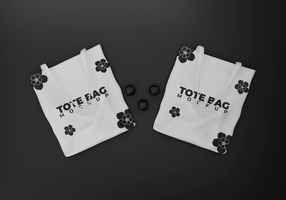 cloth Tote bag mockup black style psd