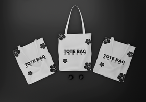 cloth Tote bag mockup black style psd