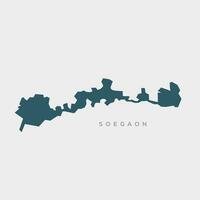 soegaon tahasil mapa vector icono. soegaon en chhatrapati Sambhaji nagar distrito aria.