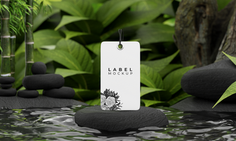 branding label etiket mockup natuur stijl psd