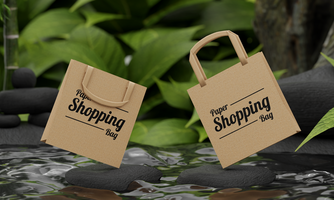 branding Einkaufen Papier Tasche Attrappe, Lehrmodell, Simulation Natur Stil psd