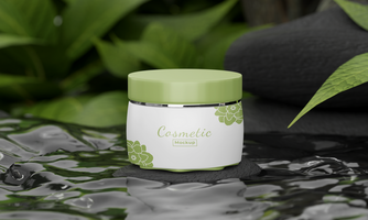 il branding cosmetico modello natura stile psd