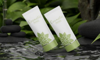 branding Cosmético brincar natureza estilo psd