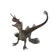 acquadron dinosauro isolato 3d png