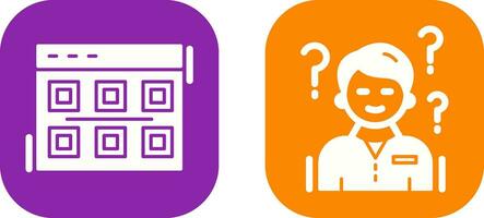 Layout and Confuse Icon vector
