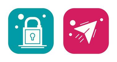 Lock and Send Icon vector