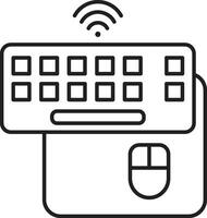 wireless keyboard icon. Keyboard and mouse icon vector