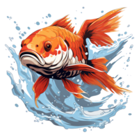 cute goldfish . AI Generated png