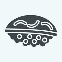 Icon Hirame. related to Sushi symbol. glyph style. simple design editable. simple illustration vector