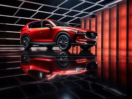 Mazda CX-5 exhibition. Generative AI photo