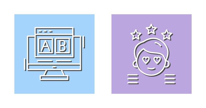 AB Testing and Ux Review Icon vector