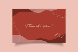 thanks you card modern creative on pastel color.suitable for invitation,wedding,poster template vector