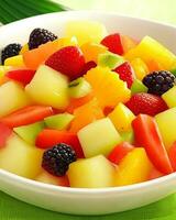 AI Generated free photo Delicious tropical fruit salad