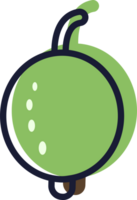 Element grooseberry color icon.  For mobile concept and web design, poster, app, package. Sign PNG, transparency. png