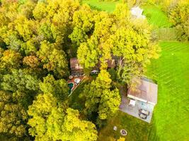 Aerial drone photo of home.