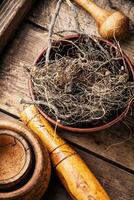 Maral root in herbal medicine photo