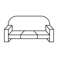 3D isometric projection of a sofa for relaxation, contours sofa vector