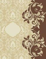 Vintage background with ornate elegant abstract floral design vector