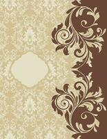 Vintage background with ornate elegant abstract floral design vector