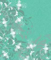 Vintage invitation card with ornate elegant abstract floral design vector