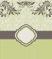 Vintage invitation card with ornate elegant abstract design vector